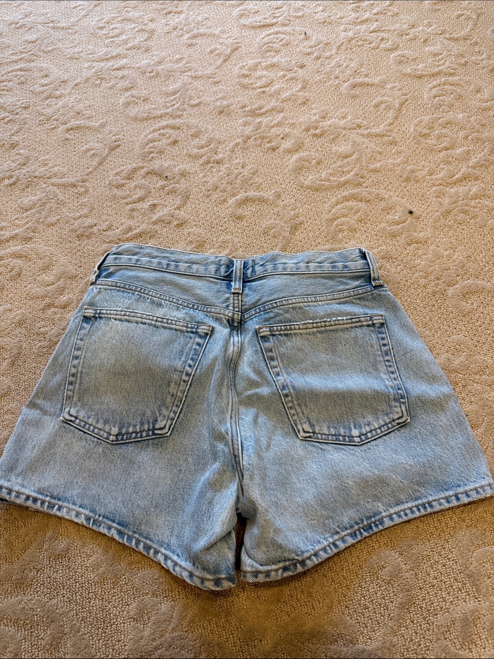AGOLDE Light Wash Parker High-Rise Denim Shorts - Picture 2 of 3